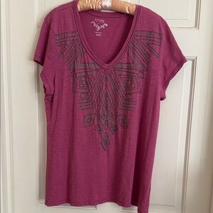 Sonoma Women's Pink Geometric Short Sleeve Tee